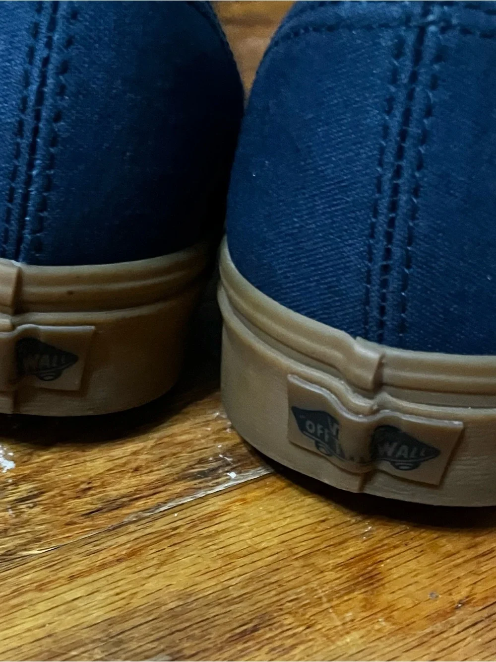 Vans Men’s Navy Canvas Low-Top Sneakers with Gum Sole